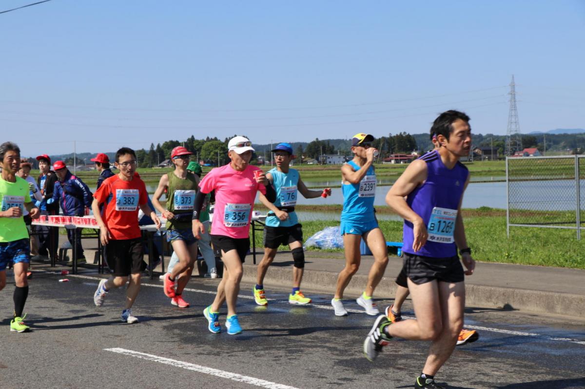 いわて奥州きらめきマラソン2018 フルマラソン5・37.5km給水/10km折り返し 2018/05/20