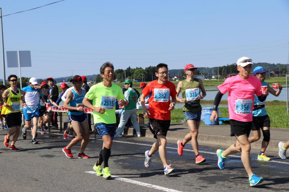 いわて奥州きらめきマラソン2018 フルマラソン5・37.5km給水/10km折り返し 2018/05/20