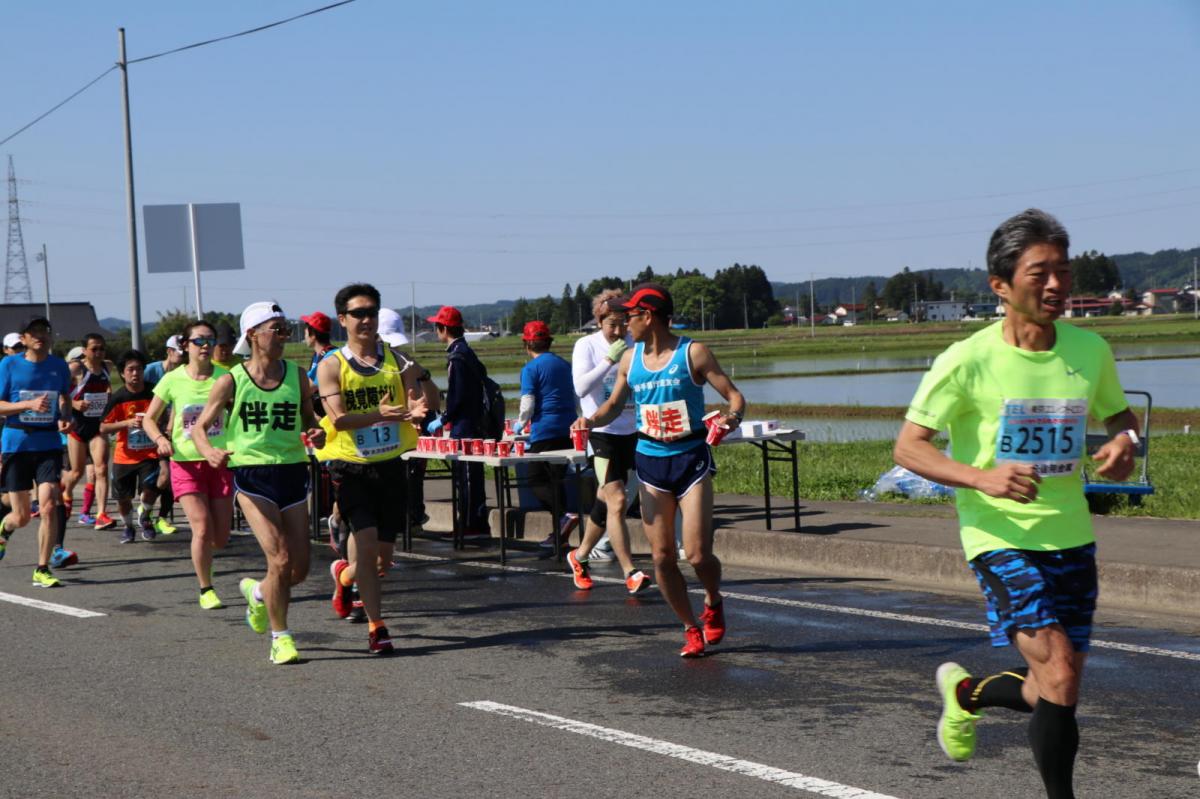 いわて奥州きらめきマラソン2018 フルマラソン5・37.5km給水/10km折り返し 2018/05/20