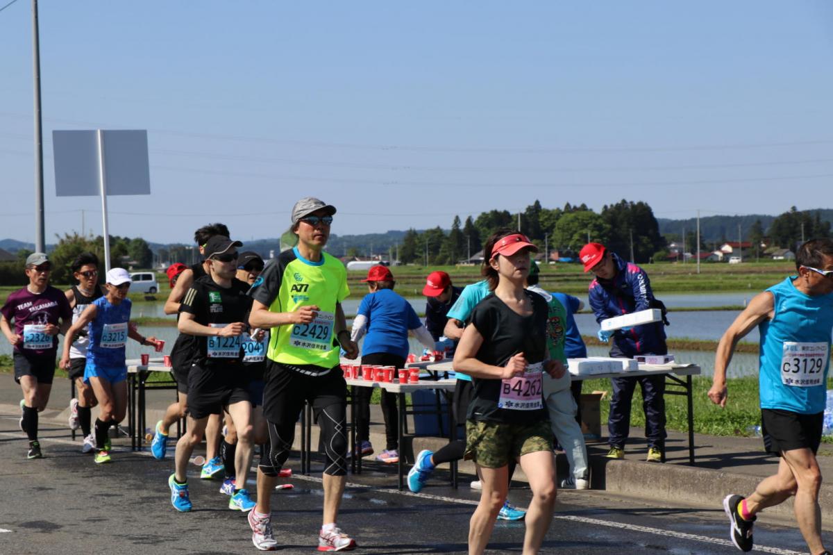 いわて奥州きらめきマラソン2018 フルマラソン5・37.5km給水/10km折り返し 2018/05/20