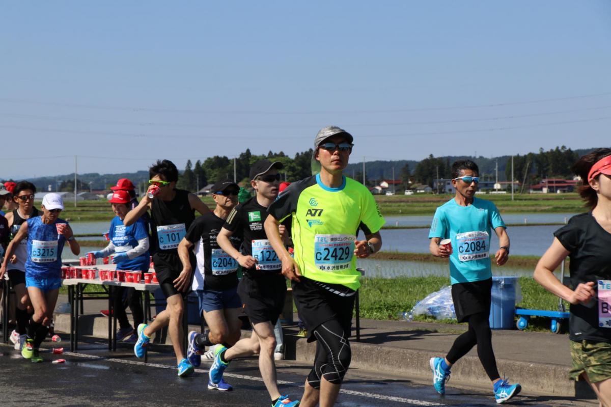 いわて奥州きらめきマラソン2018 フルマラソン5・37.5km給水/10km折り返し 2018/05/20