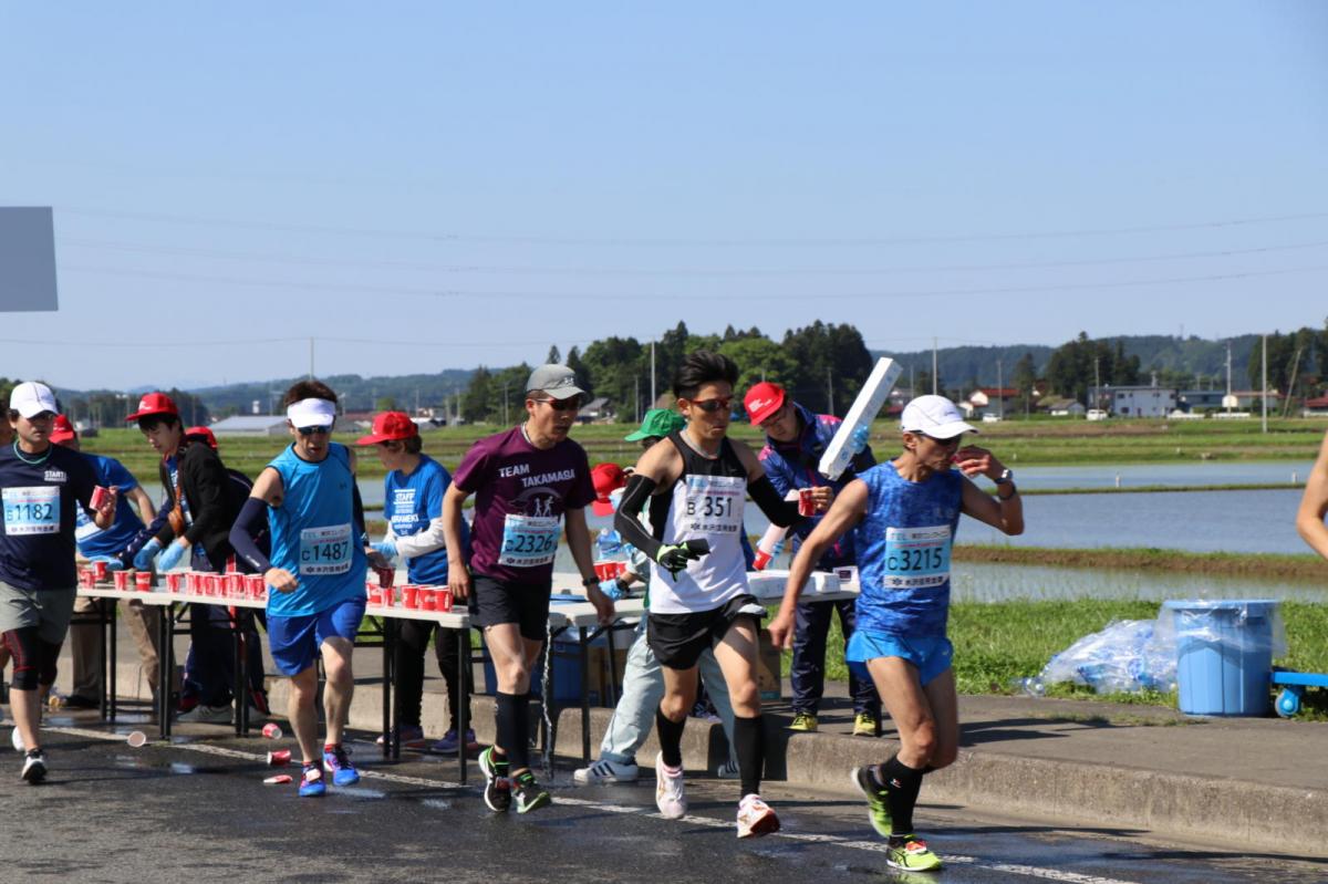 いわて奥州きらめきマラソン2018 フルマラソン5・37.5km給水/10km折り返し 2018/05/20