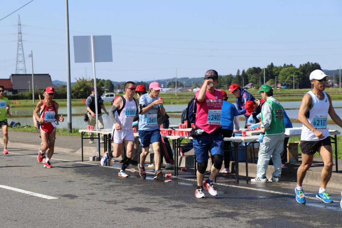 いわて奥州きらめきマラソン2018 フルマラソン5・37.5km給水/10km折り返し 2018/05/20
