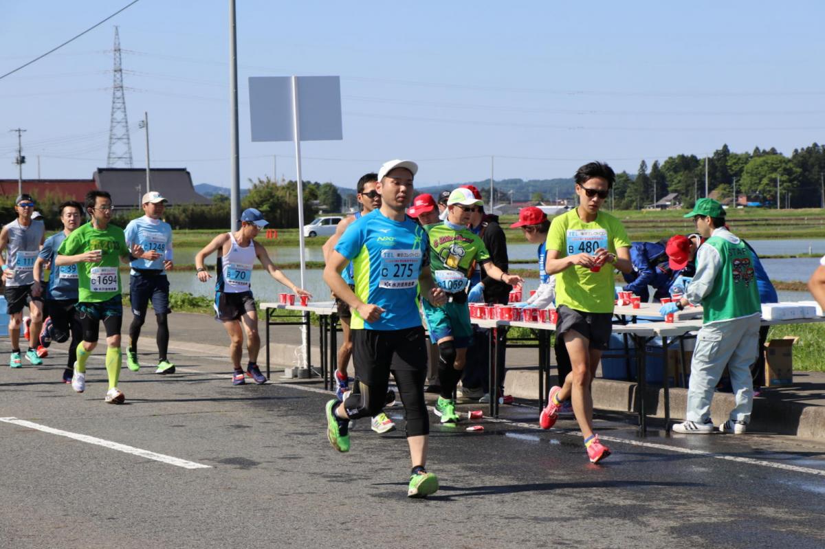 いわて奥州きらめきマラソン2018 フルマラソン5・37.5km給水/10km折り返し 2018/05/20