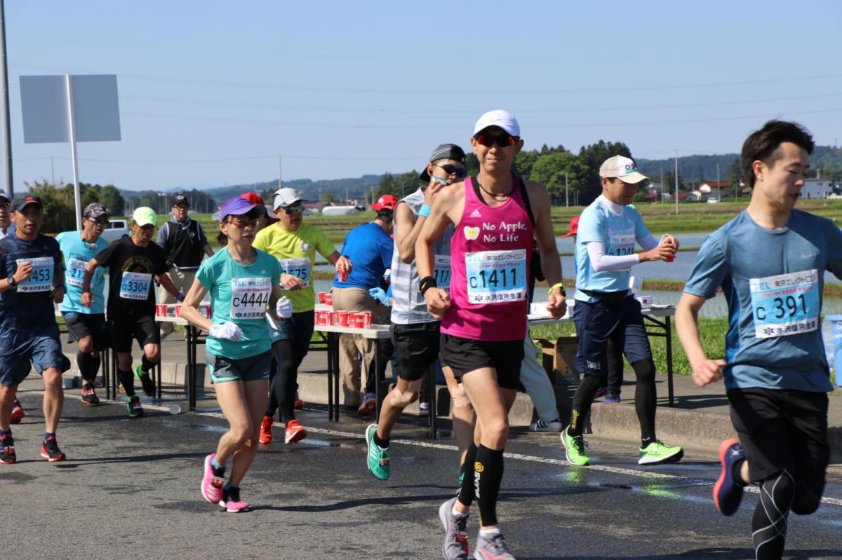 いわて奥州きらめきマラソン2018 フルマラソン5・37.5km給水/10km折り返し 2018/05/20