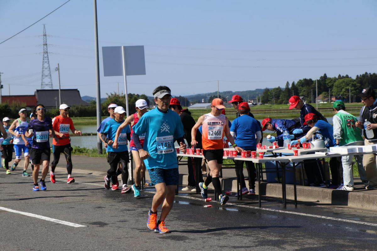 いわて奥州きらめきマラソン2018 フルマラソン5・37.5km給水/10km折り返し 2018/05/20