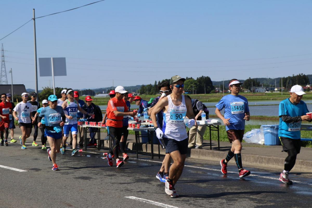 いわて奥州きらめきマラソン2018 フルマラソン5・37.5km給水/10km折り返し 2018/05/20