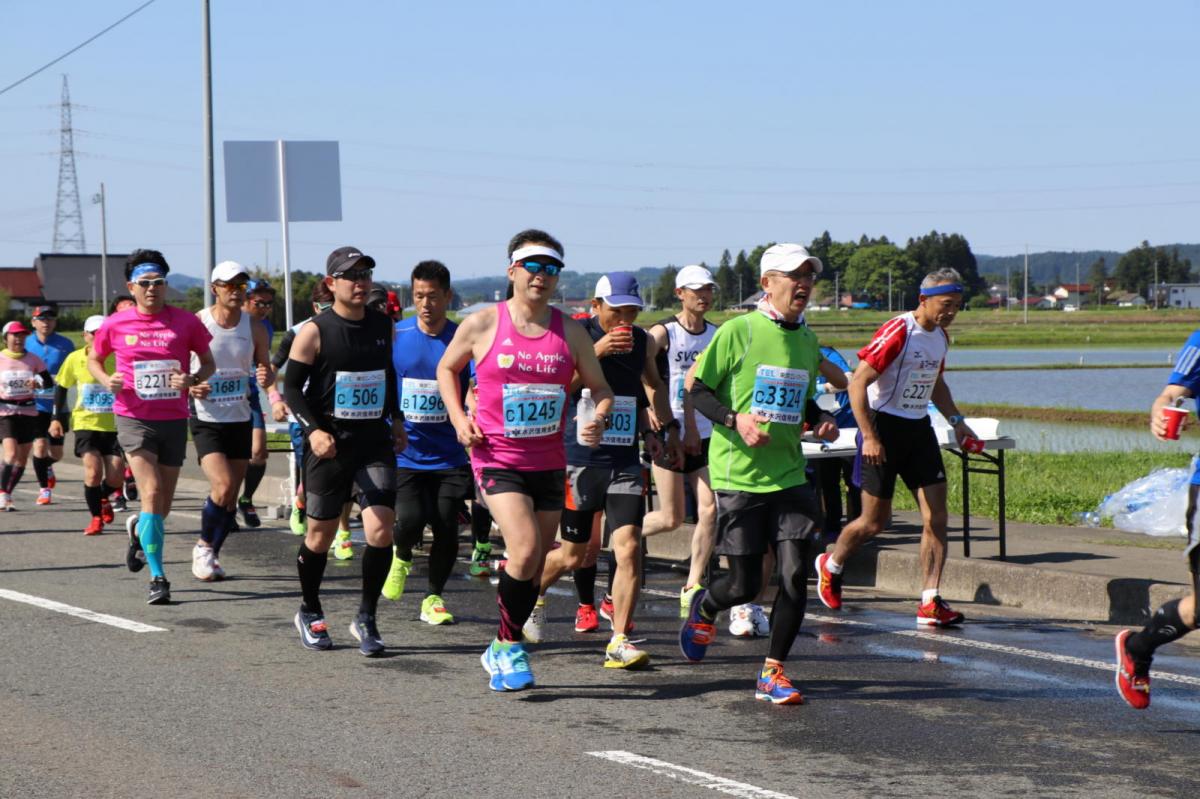 いわて奥州きらめきマラソン2018 フルマラソン5・37.5km給水/10km折り返し 2018/05/20