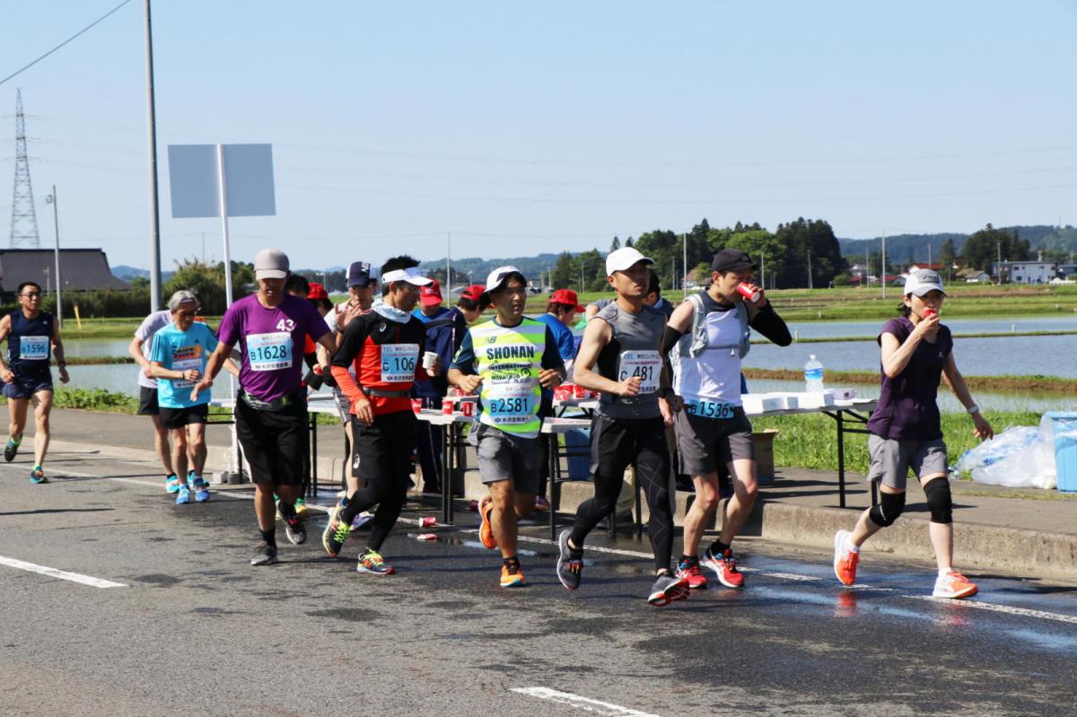 いわて奥州きらめきマラソン2018 フルマラソン5・37.5km給水/10km折り返し 2018/05/20