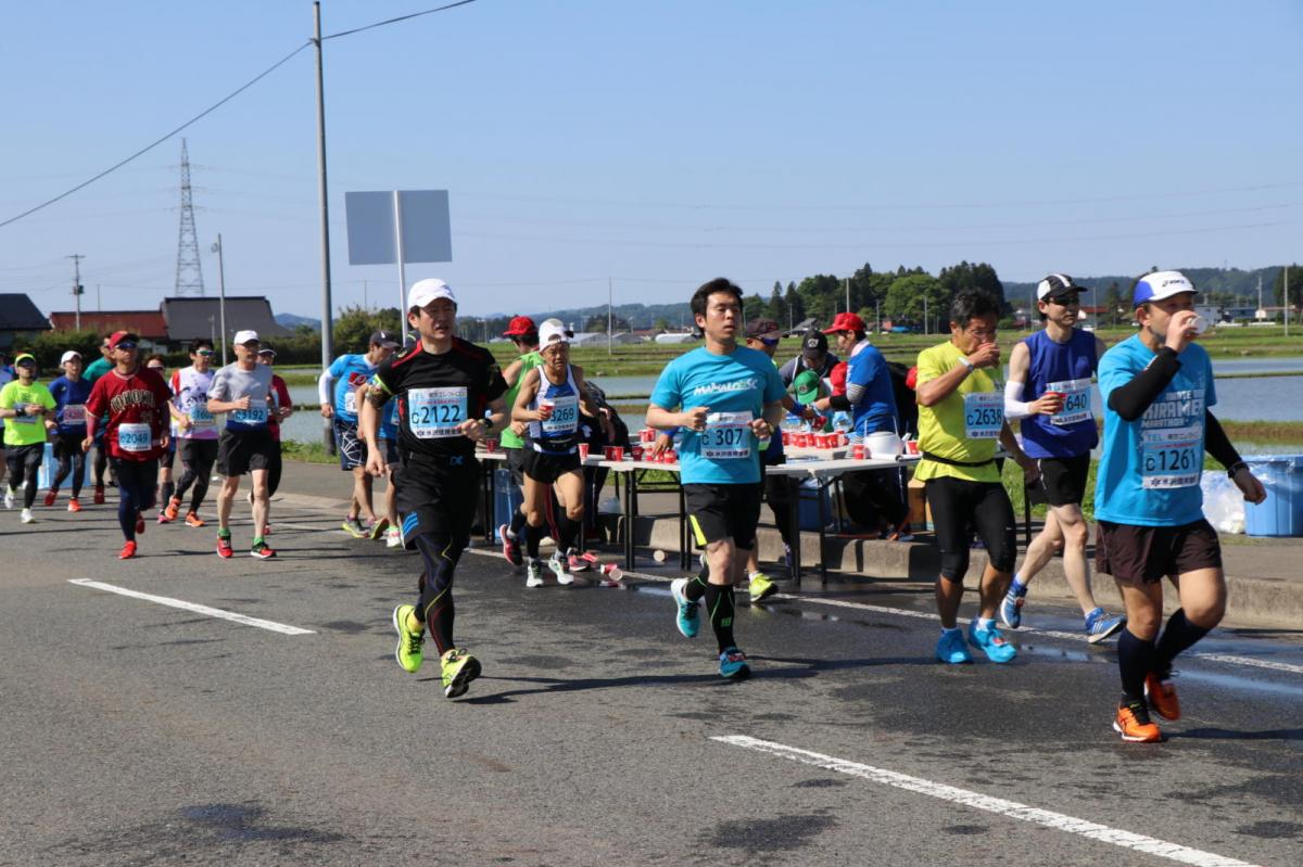 いわて奥州きらめきマラソン2018 フルマラソン5・37.5km給水/10km折り返し 2018/05/20