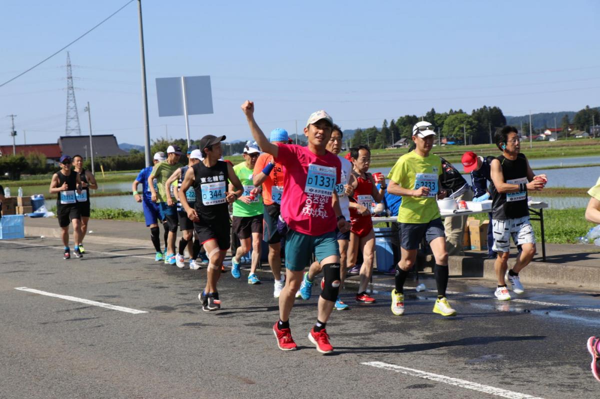 いわて奥州きらめきマラソン2018 フルマラソン5・37.5km給水/10km折り返し 2018/05/20