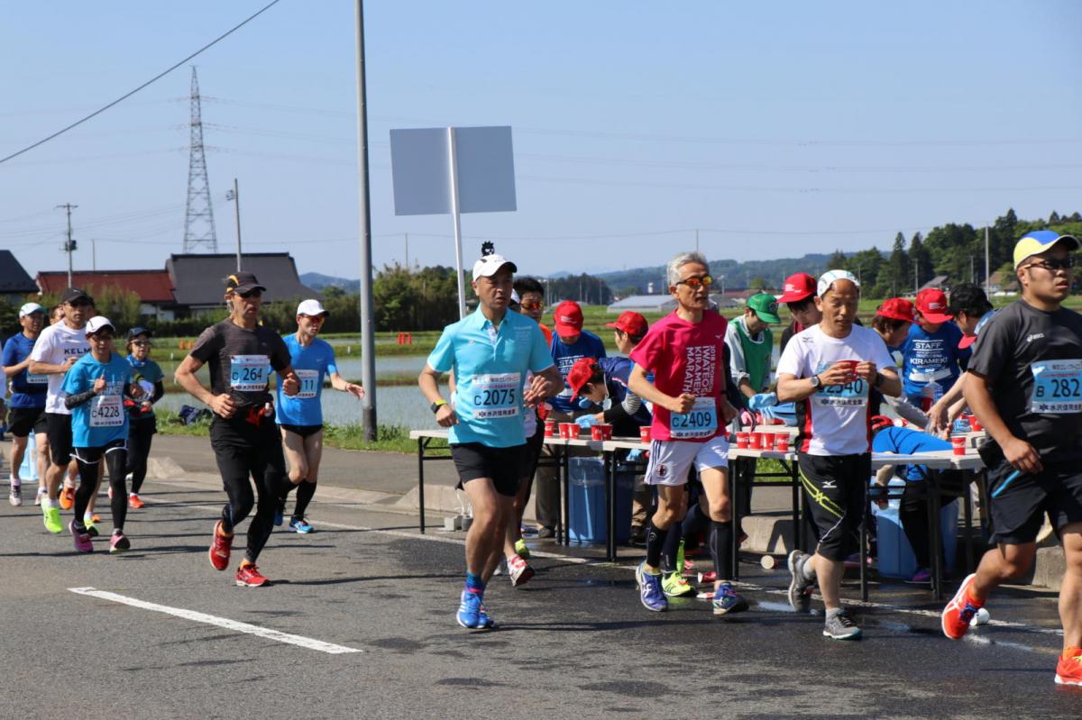 いわて奥州きらめきマラソン2018 フルマラソン5・37.5km給水/10km折り返し 2018/05/20