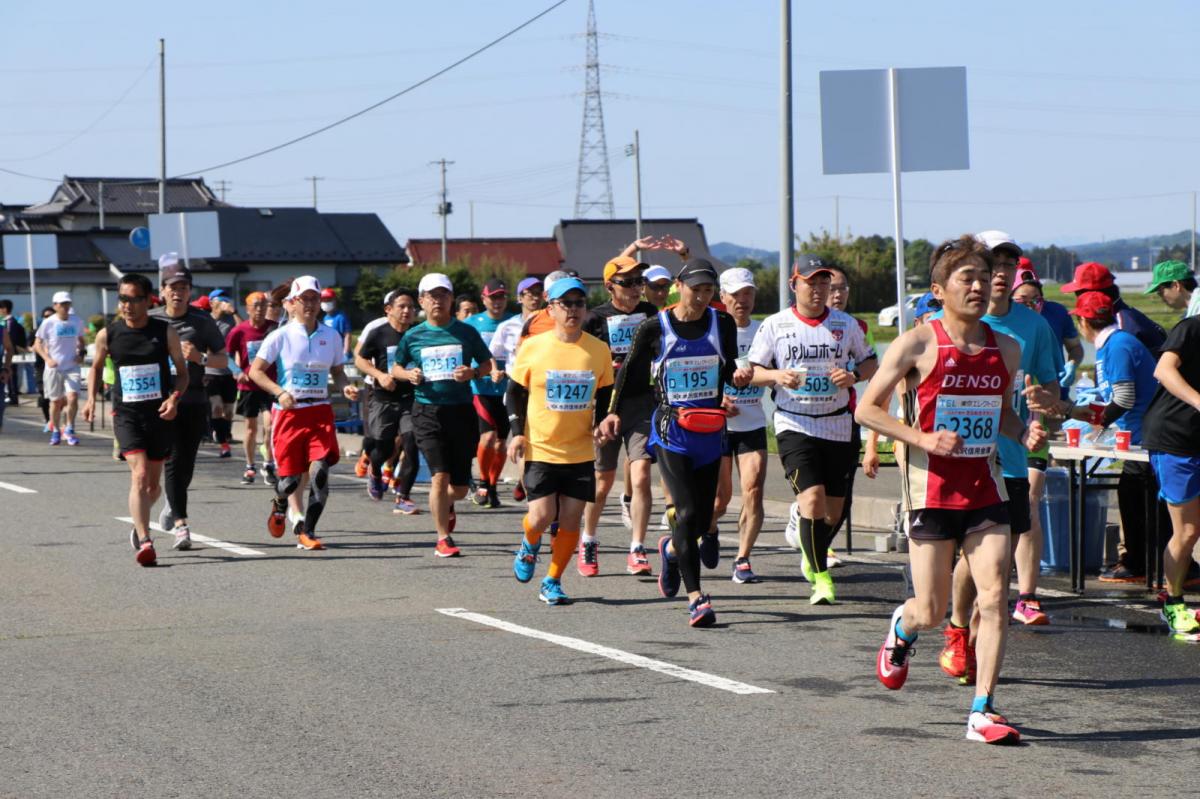 いわて奥州きらめきマラソン2018 フルマラソン5・37.5km給水/10km折り返し 2018/05/20