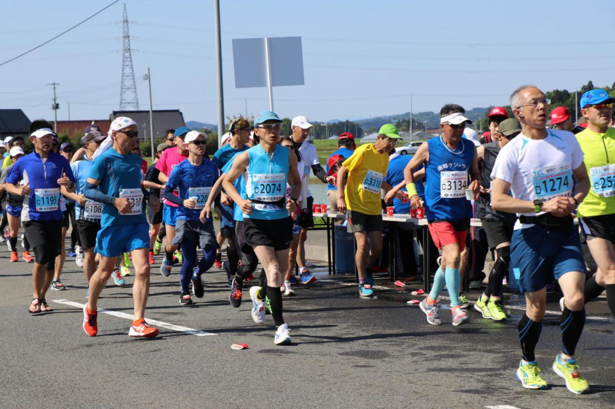 いわて奥州きらめきマラソン2018 フルマラソン5・37.5km給水/10km折り返し 2018/05/20