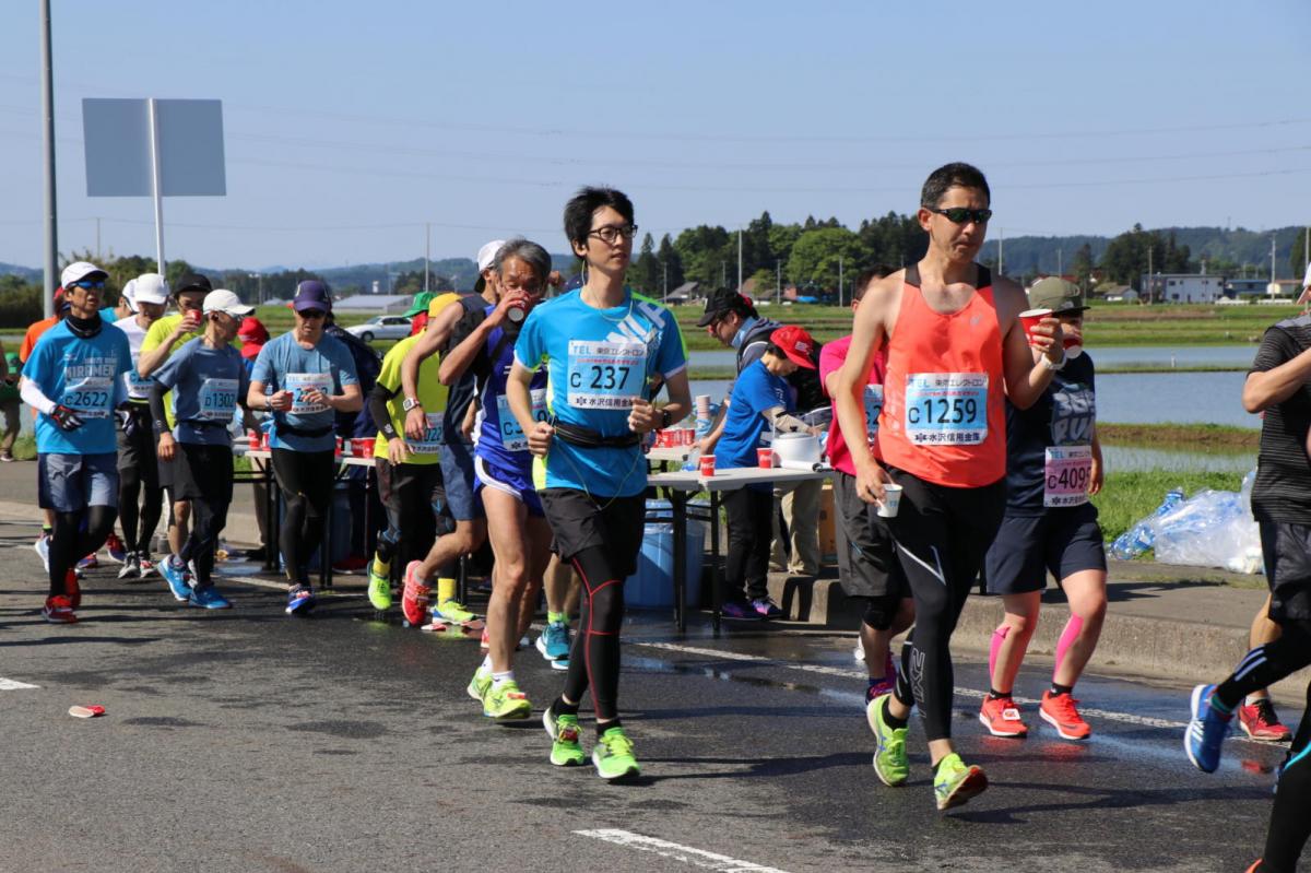 いわて奥州きらめきマラソン2018 フルマラソン5・37.5km給水/10km折り返し 2018/05/20