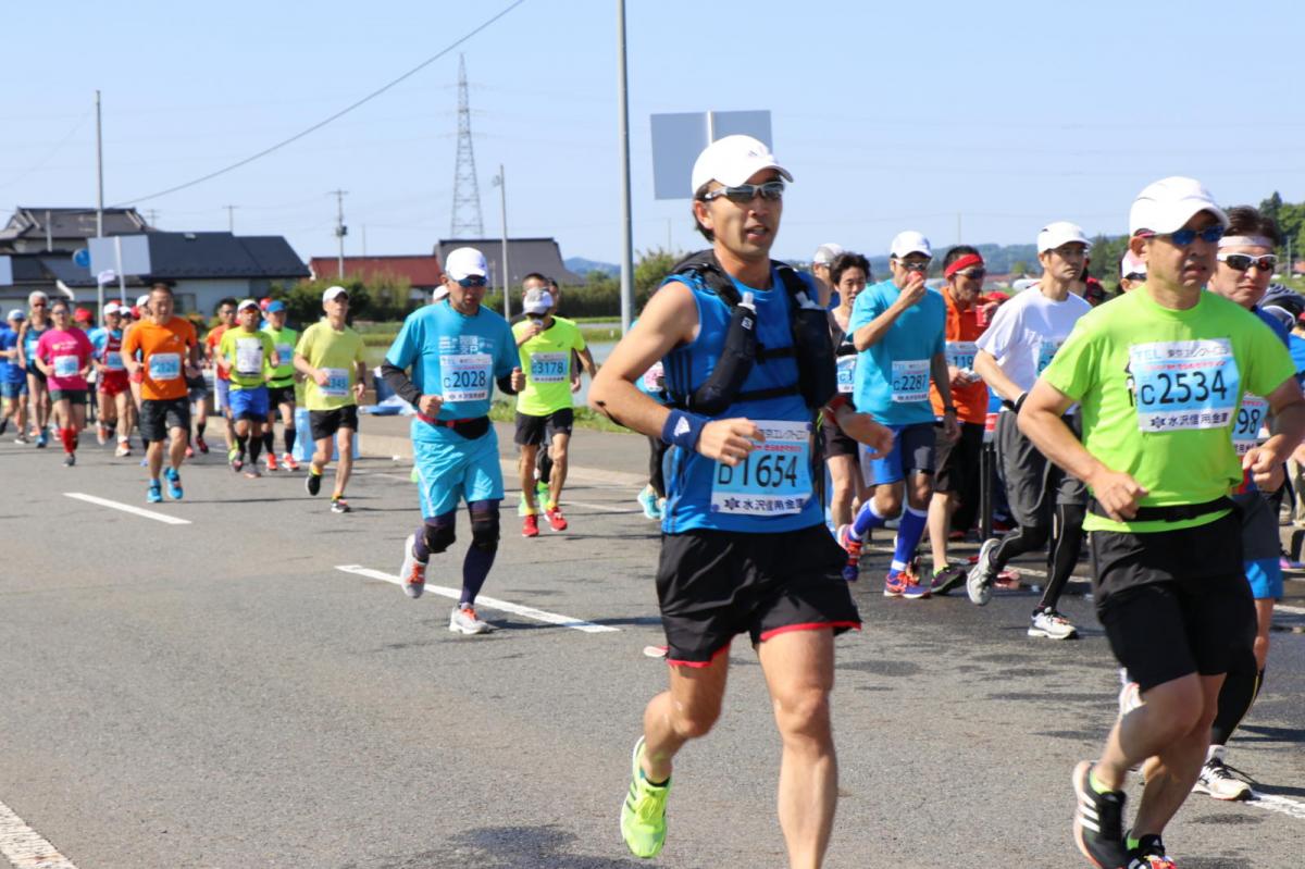 いわて奥州きらめきマラソン2018 フルマラソン5・37.5km給水/10km折り返し 2018/05/20