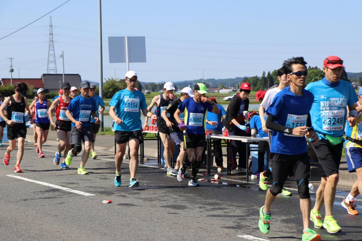 いわて奥州きらめきマラソン2018 フルマラソン5・37.5km給水/10km折り返し 2018/05/20