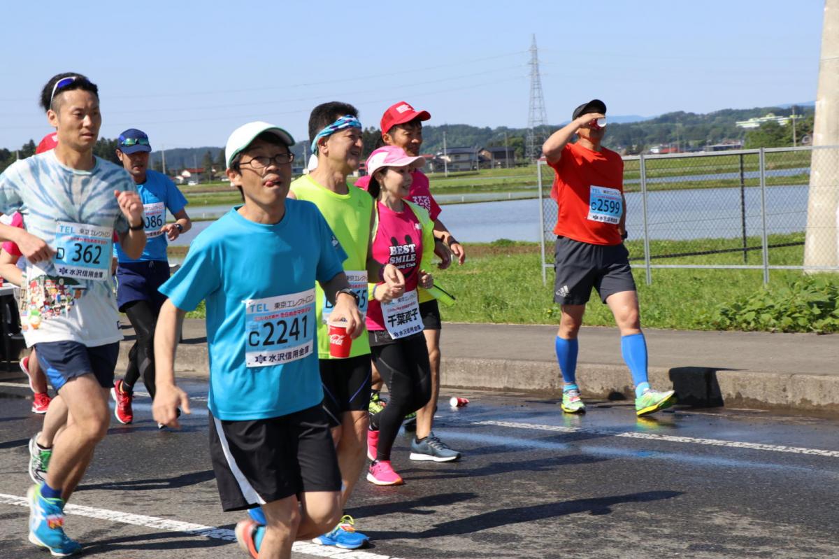 いわて奥州きらめきマラソン2018 フルマラソン5・37.5km給水/10km折り返し 2018/05/20