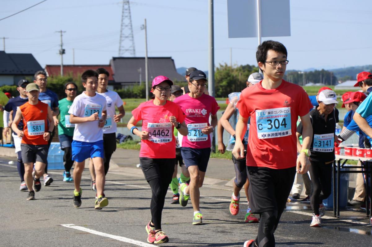 いわて奥州きらめきマラソン2018 フルマラソン5・37.5km給水/10km折り返し 2018/05/20