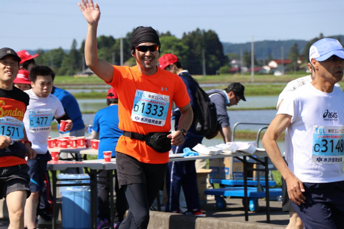 いわて奥州きらめきマラソン2018 フルマラソン5・37.5km給水/10km折り返し 2018/05/20