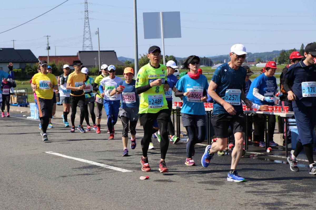 いわて奥州きらめきマラソン2018 フルマラソン5・37.5km給水/10km折り返し 2018/05/20