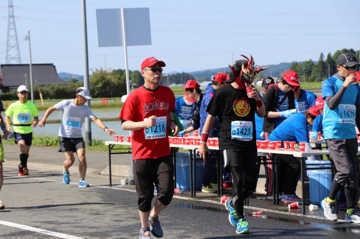 いわて奥州きらめきマラソン2018 フルマラソン5・37.5km給水/10km折り返し 2018/05/20