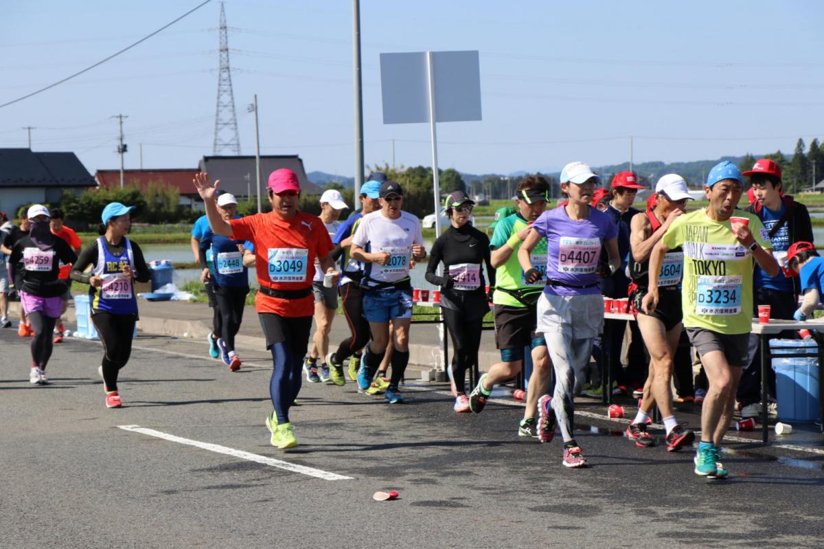 いわて奥州きらめきマラソン2018 フルマラソン5・37.5km給水/10km折り返し 2018/05/20