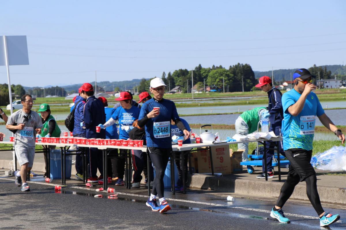 いわて奥州きらめきマラソン2018 フルマラソン5・37.5km給水/10km折り返し 2018/05/20