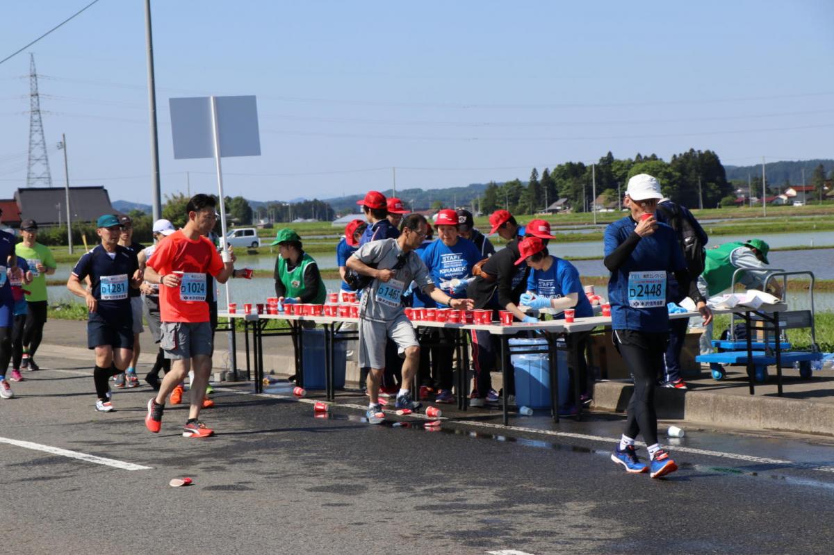 いわて奥州きらめきマラソン2018 フルマラソン5・37.5km給水/10km折り返し 2018/05/20