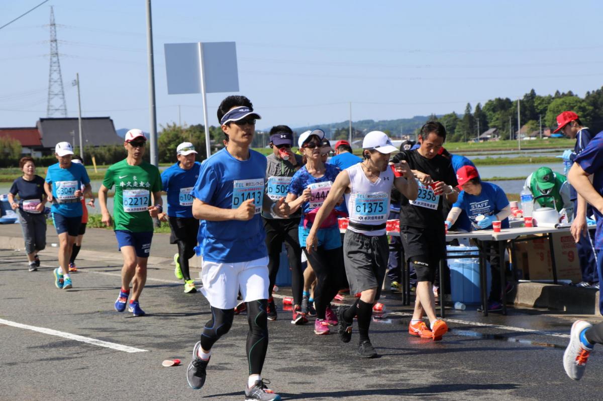 いわて奥州きらめきマラソン2018 フルマラソン5・37.5km給水/10km折り返し 2018/05/20