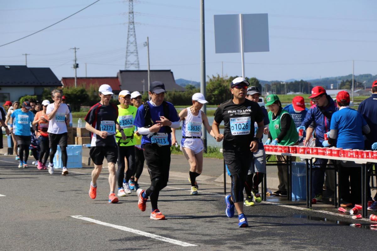 いわて奥州きらめきマラソン2018 フルマラソン5・37.5km給水/10km折り返し 2018/05/20