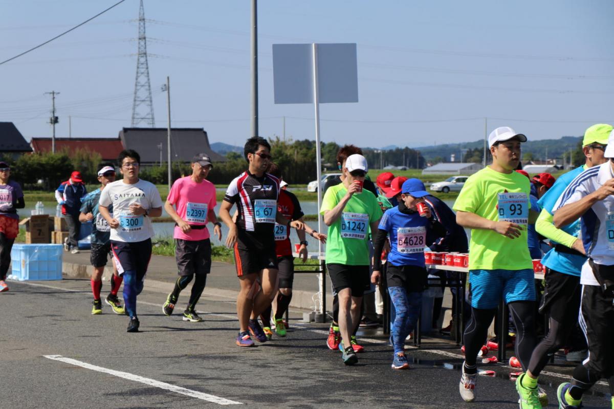 いわて奥州きらめきマラソン2018 フルマラソン5・37.5km給水/10km折り返し 2018/05/20