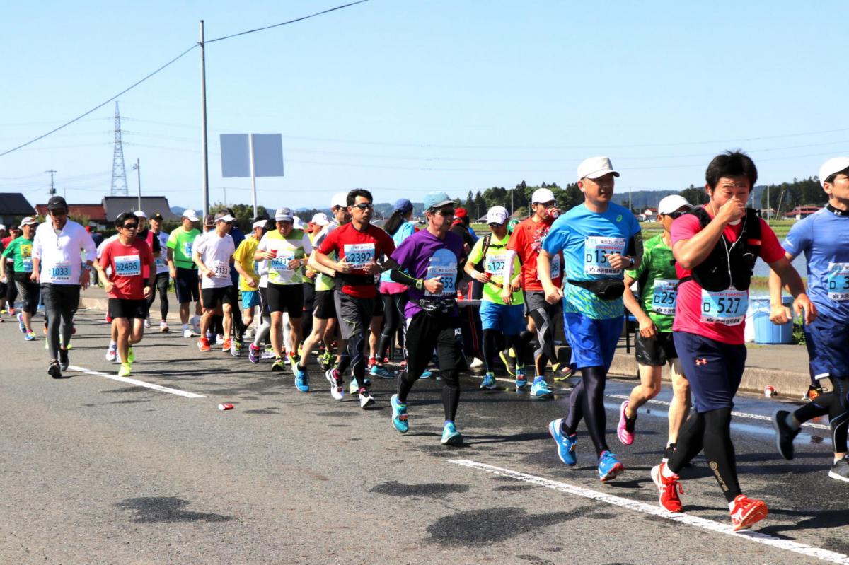 いわて奥州きらめきマラソン2018 フルマラソン5・37.5km給水/10km折り返し 2018/05/20