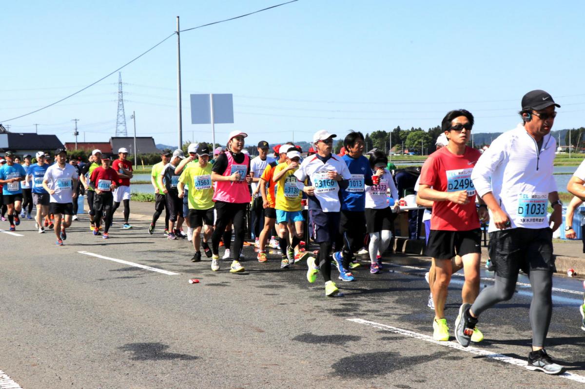 いわて奥州きらめきマラソン2018 フルマラソン5・37.5km給水/10km折り返し 2018/05/20