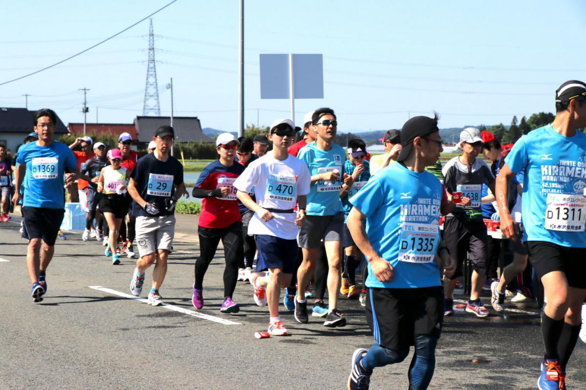 いわて奥州きらめきマラソン2018 フルマラソン5・37.5km給水/10km折り返し 2018/05/20