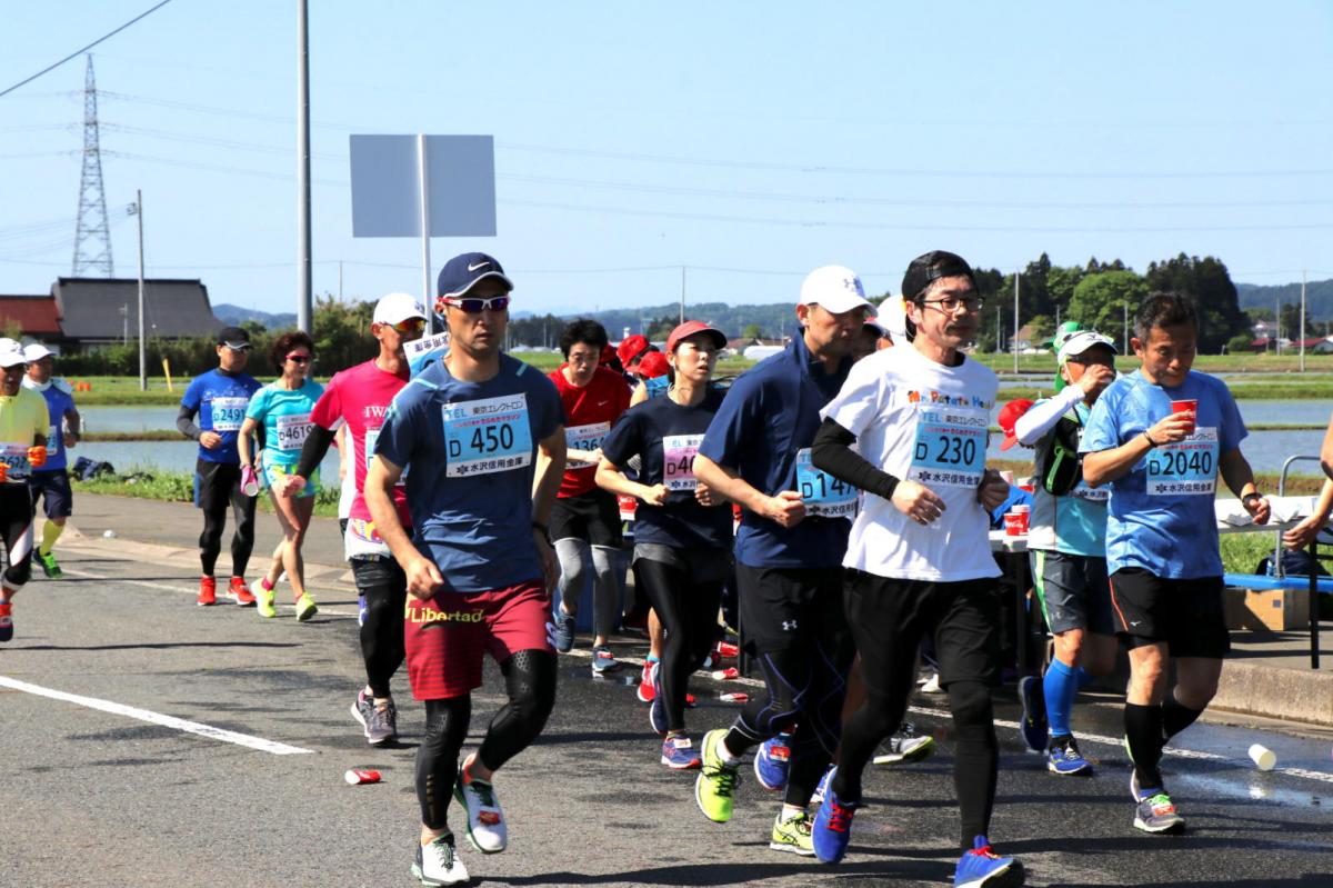 いわて奥州きらめきマラソン2018 フルマラソン5・37.5km給水/10km折り返し 2018/05/20
