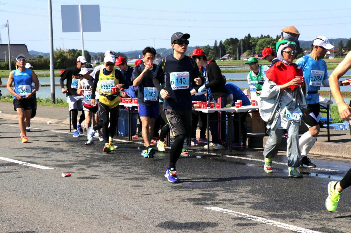 いわて奥州きらめきマラソン2018 フルマラソン5・37.5km給水/10km折り返し 2018/05/20