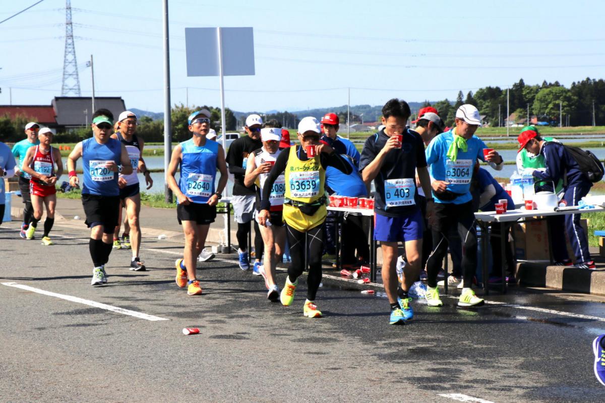 いわて奥州きらめきマラソン2018 フルマラソン5・37.5km給水/10km折り返し 2018/05/20
