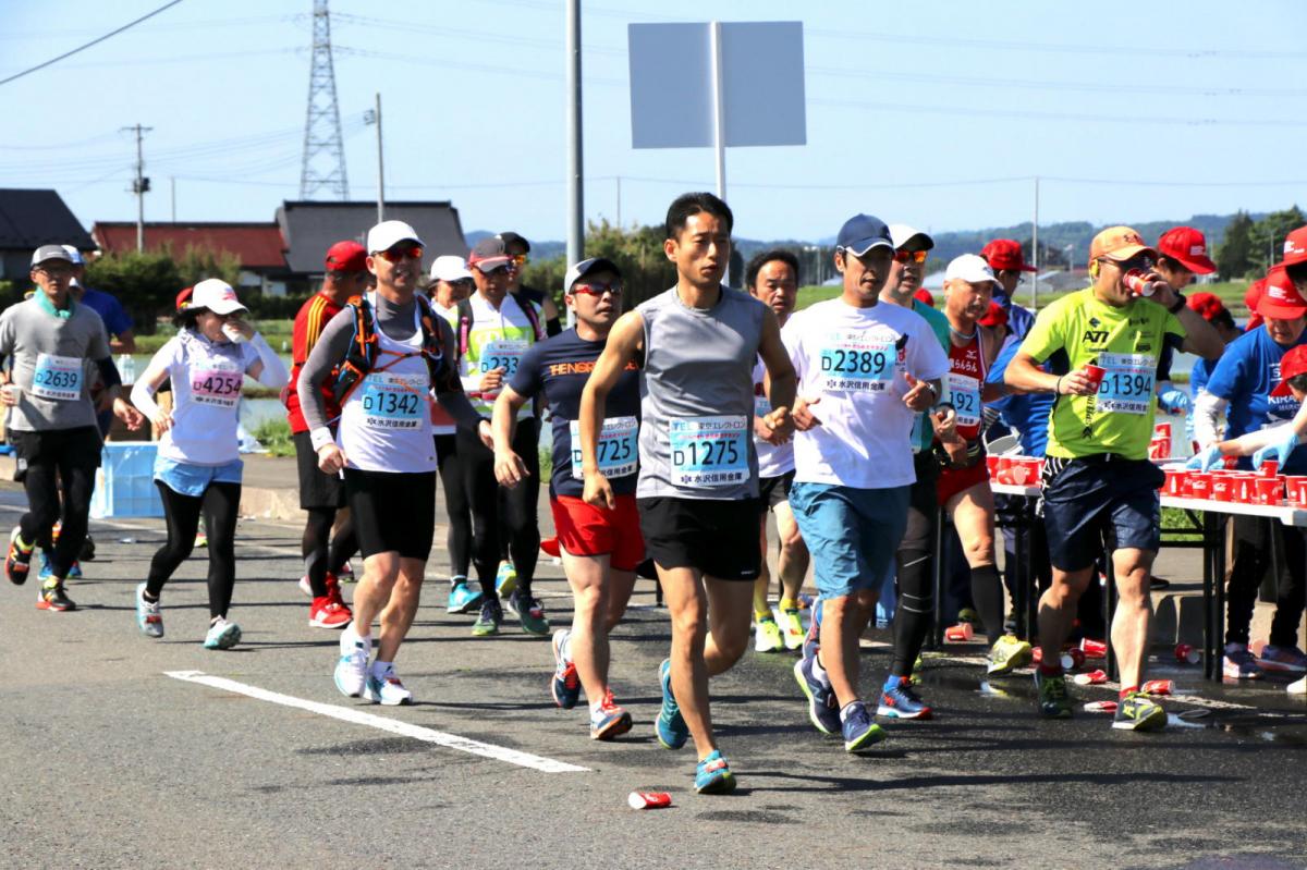 いわて奥州きらめきマラソン2018 フルマラソン5・37.5km給水/10km折り返し 2018/05/20