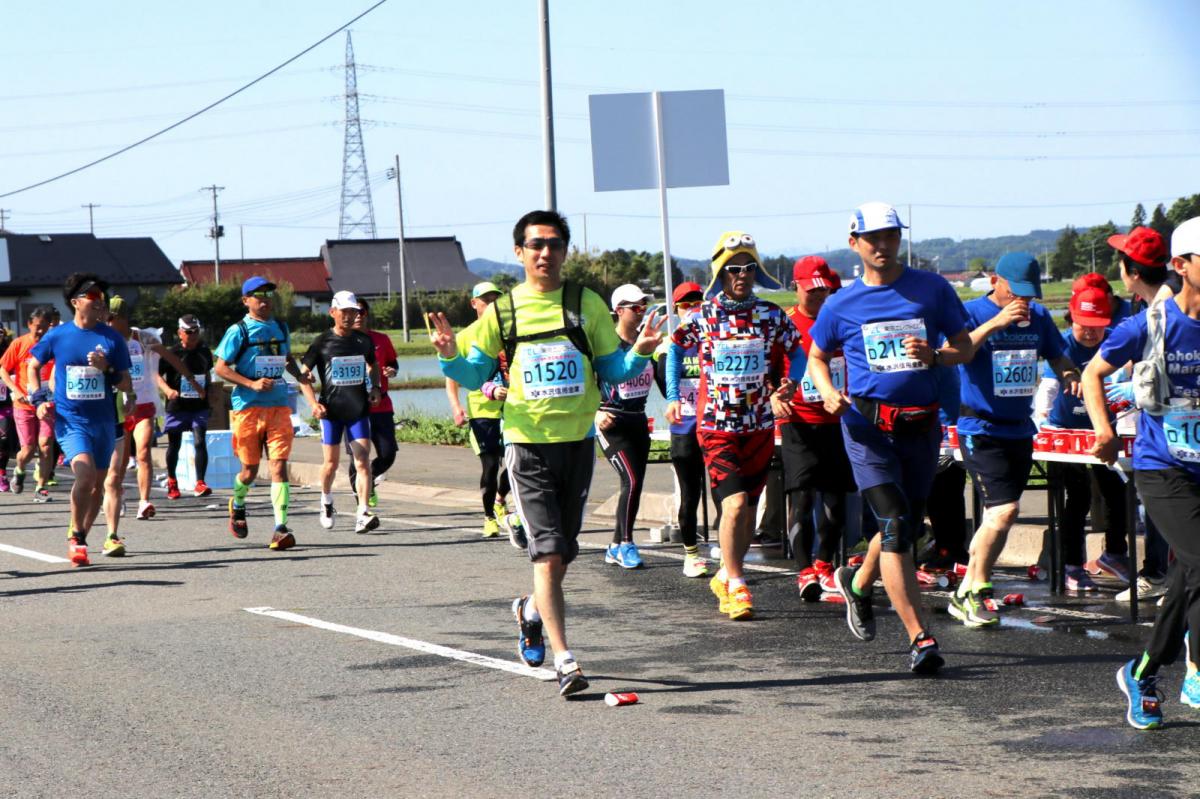 いわて奥州きらめきマラソン2018 フルマラソン5・37.5km給水/10km折り返し 2018/05/20