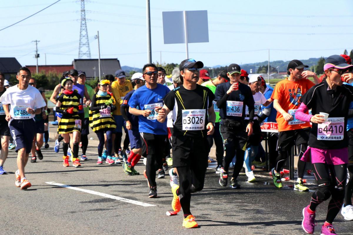 いわて奥州きらめきマラソン2018 フルマラソン5・37.5km給水/10km折り返し 2018/05/20
