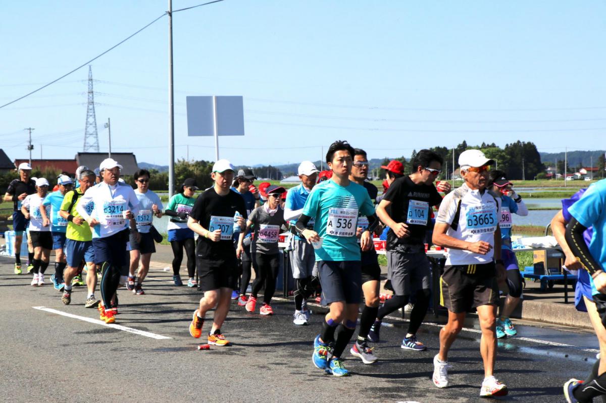 いわて奥州きらめきマラソン2018 フルマラソン5・37.5km給水/10km折り返し 2018/05/20