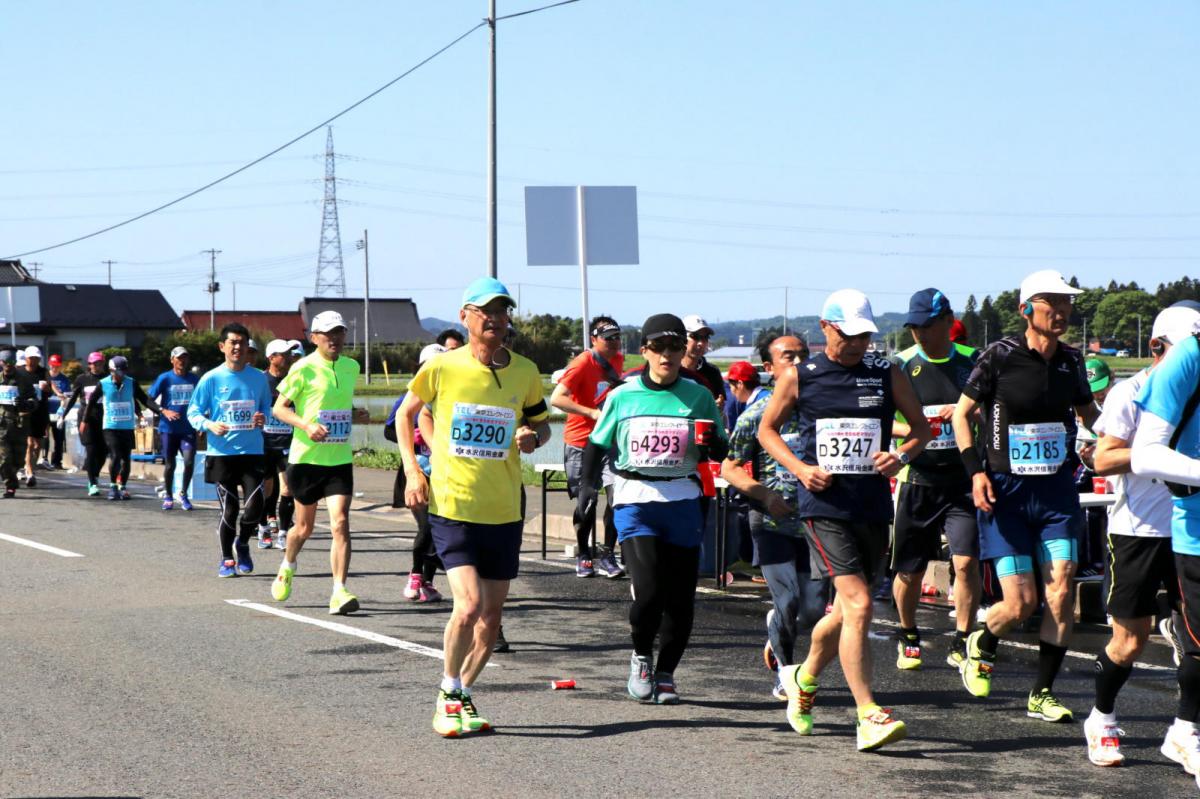 いわて奥州きらめきマラソン2018 フルマラソン5・37.5km給水/10km折り返し 2018/05/20