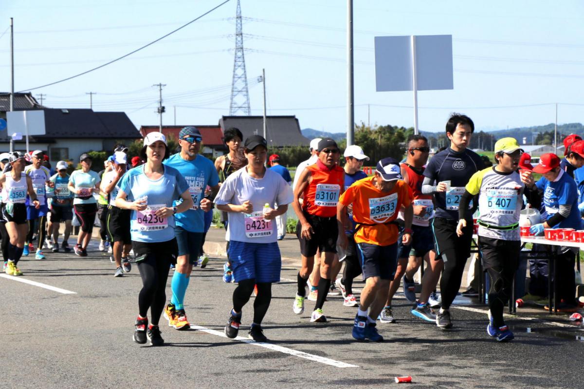 いわて奥州きらめきマラソン2018 フルマラソン5・37.5km給水/10km折り返し 2018/05/20