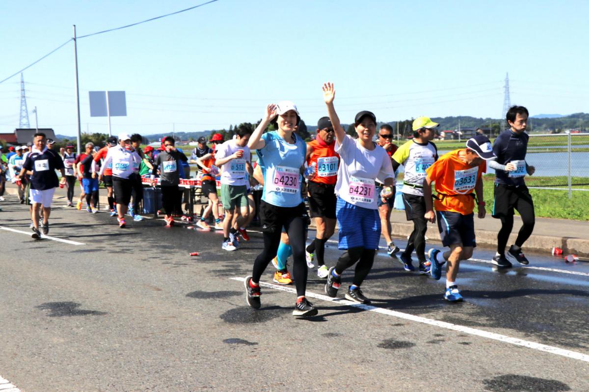 いわて奥州きらめきマラソン2018 フルマラソン5・37.5km給水/10km折り返し 2018/05/20