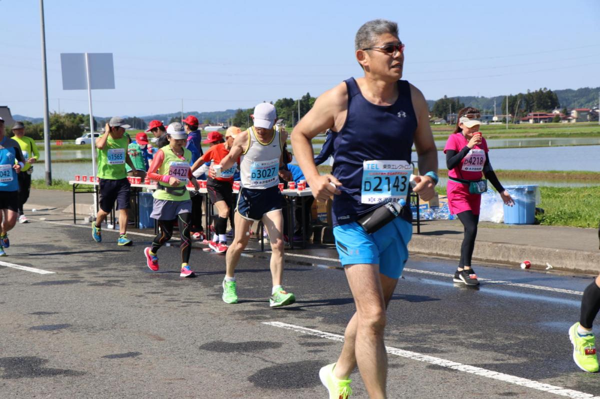 いわて奥州きらめきマラソン2018 フルマラソン5・37.5km給水/10km折り返し 2018/05/20