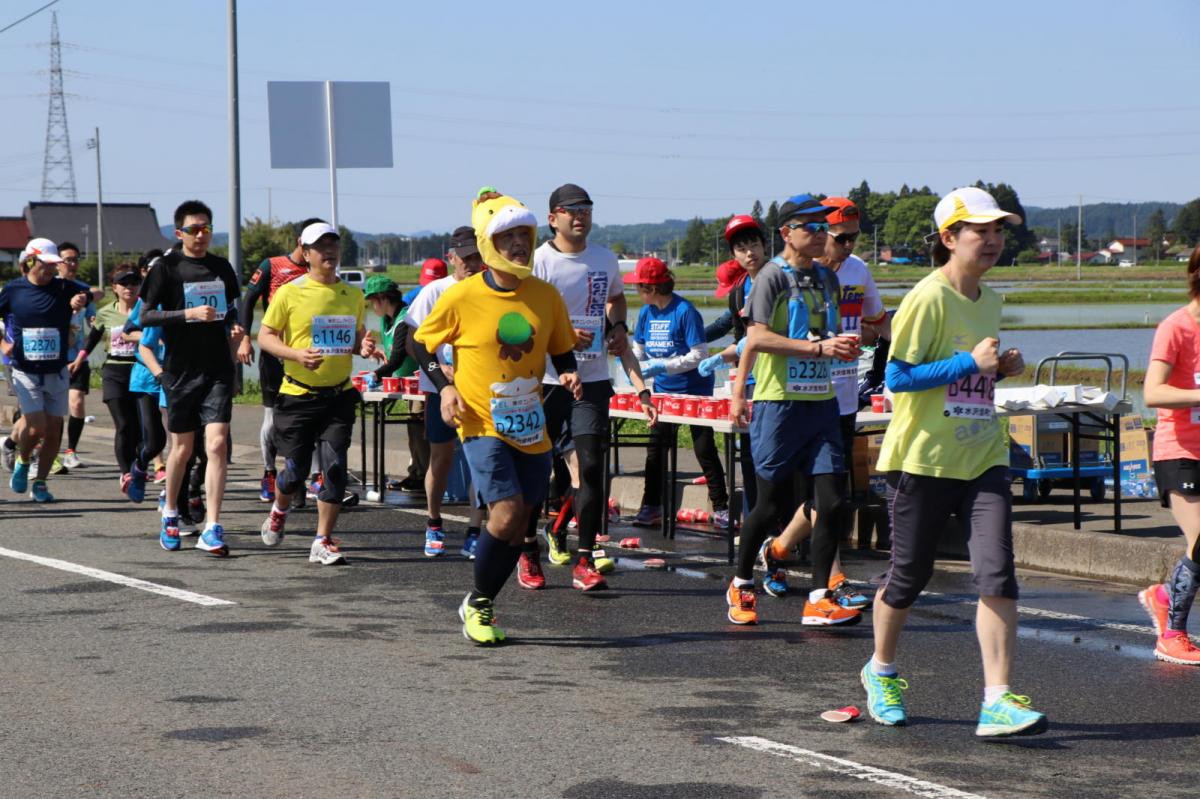 いわて奥州きらめきマラソン2018 フルマラソン5・37.5km給水/10km折り返し 2018/05/20