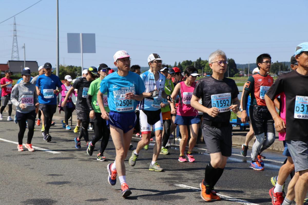 いわて奥州きらめきマラソン2018 フルマラソン5・37.5km給水/10km折り返し 2018/05/20