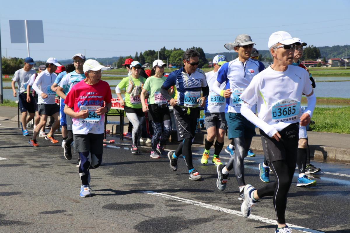 いわて奥州きらめきマラソン2018 フルマラソン5・37.5km給水/10km折り返し 2018/05/20
