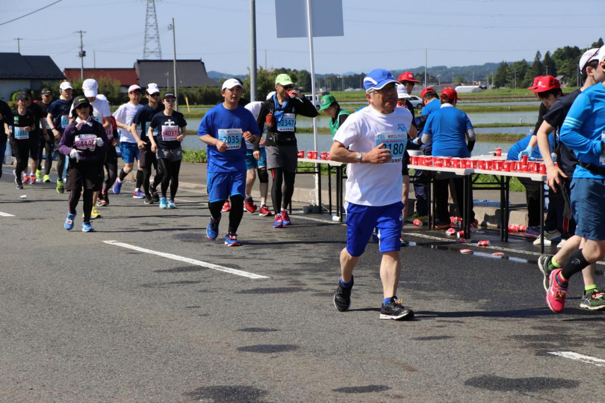 いわて奥州きらめきマラソン2018 フルマラソン5・37.5km給水/10km折り返し 2018/05/20